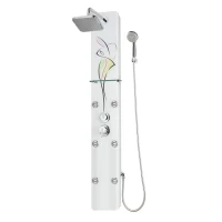 Хидромасажен душ панел CASTELLO, в бяло-рисуван Хидромасажен душ панел CASTELLO, в бяло-рисуван