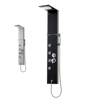 Хидромасажен душ панел VАLENCIA, бял-черен Хидромасажен душ панел VАLENCIA, бял-черен