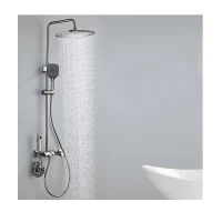 Душ система ELITE Pro 31, пиано бутони, термостатен смесител, LED дисплей