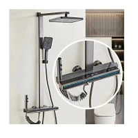 Душ система ELITE Pro 32, пиано бутони, термостатен смесител, LED дисплей, хром