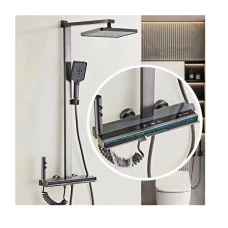 Душ система ELITE Pro 32, пиано бутони, термостатен смесител, LED дисплей, хром