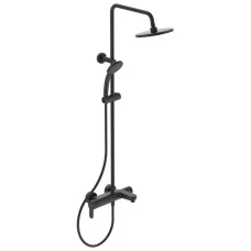 Душ система с термостат за стенен монтаж Cerafine O, черна коприна