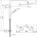Душ система с термостатен смесител Ceratherm T25, черна коприна