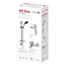 Душ комплект смесители и тръбно окачване MT PLUS, хром