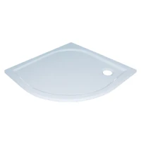 Oвално душ корито от синтетичен мрамор DITA, бяло