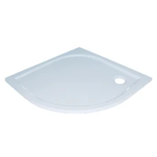 Oвално душ корито от синтетичен мрамор DITA, бяло