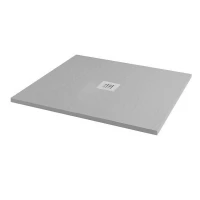 Душ корито от полимер мрамор PIETRA Cemento, сив