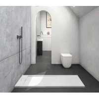 Душ корито от полимер мрамор ROCCIA Bianco, бяло