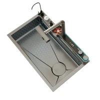 Мивка за кухня ELITE Pro Bliote, пиано бутони, двоен водопад Мивка за кухня ELITE Pro Bliote, пиано бутони, двоен водопад