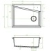 Мивка за кухня, GRENADA, 48х60х20 см, гранит Мивка за кухня, GRENADA, 48х60х20 см, гранит