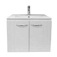 Шкаф за баня с умивалник MILANO, бял