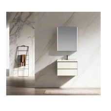 Мебели за баня SIGMА, от PVC, 70 см. - долен шкаф с умивалник и горен шкаф с LED огледало