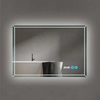 Огледало за баня 101712H, Touch screen, с часовник