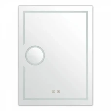 Огледало за баня LED с увеличително стъкло, 50-60х3.7 см