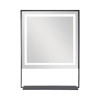 Огледало за баня LED осветление ZI310, 60х60х5 см, черна рамка Огледало за баня LED осветление ZI310, 60х60х5 см, черна рамка
