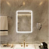 Огледало за баня LED осветление SLOPE, 60х80х5 см, бяла рамка Огледало за баня LED осветление SLOPE, 60х80х5 см, бяла рамка