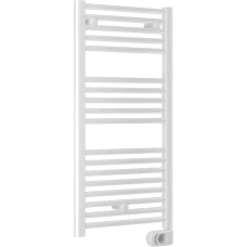 Електрическа лира за баня с термостатен нагревател, в бяло