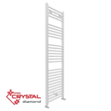 Електрическа лира за баня Crystal DIAMOND STRAIGHT, 611 W, 142х45 см, бял