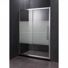 Параван за баня, 120-160х185 см, рисувано стъкло, хром