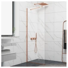 Параван за баня CRISTINA, 60-100х200 см, розово злато