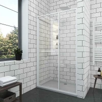 Параван за баня GRAZIANA, 80х200 см, бял мат