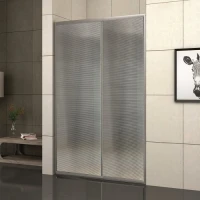 Параван за баня, 110-180х190 см, мат стъкло, хром Параван за баня, 110-180х190 см, мат стъкло, хром