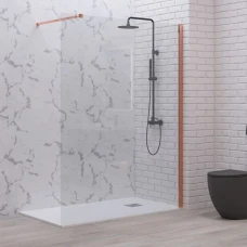 Параван за баня Walkin 1 ROSE GOLD, 50-120х200 см, розово злато