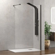 Параван за баня Walkin 1 GUN METAL, 50-120х200 см, сив-мат