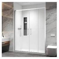 Параван за баня IZY 600, 160-180х200 см, прозрачно стъкло, хром Параван за баня IZY 600, 160-180х200 см, прозрачно стъкло, хром