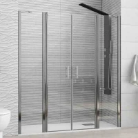 Параван за баня PANEX 700, 6 мм, 135-175х190 см, прозрачно стъкло, хром