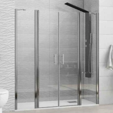 Параван за баня PANEX 700, 6 мм, 135-175х190 см, прозрачно стъкло, хром