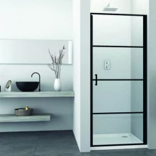 Oтваряема врата ELITE-S Black, 80-90x195 см, черно