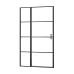 Oтваряема врата и стационарно стъкло ELITE-К Black, 100-120x195 см, черно