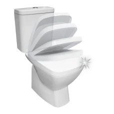 Моноблок със седалка с плавно затваряне HappySmart BLOCK, двойно оттичане