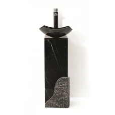 Мивка за баня с конзола ICL 4052, естествен варовик