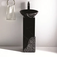 Мивка за баня с конзола ICL 4054, естествен варовик