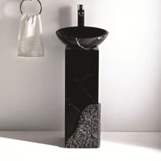 Мивка за баня с конзола ICL 4054, естествен варовик