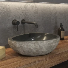 Мивка за баня RIVER STONE NRS3 Grey, естествен камък, сив