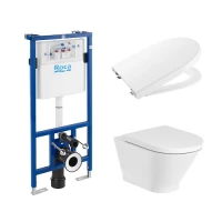 Комплект структура за вграждане 4 в 1 The Gap Round Rimless, ROCA