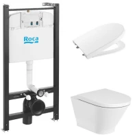 Комплект структура за вграждане 4 в 1 The Gap Round Rimless, ROCA