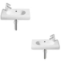 Мивка за баня MERIDIAN, 60 см, ляв - десен отвор, бял