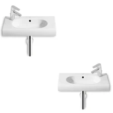 Мивка за баня MERIDIAN, 60 см, ляв - десен отвор, бял