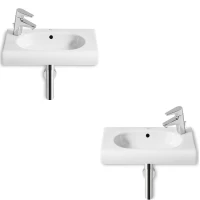 Мивка за баня MERIDIAN, 55 см, ляв - десен отвор, бял