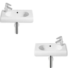 Мивка за баня MERIDIAN, 55 см, ляв - десен отвор, бял