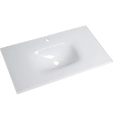 Мивка за баня PULTRA, стъкло, бял