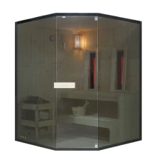 Финландска сауна и инфрачервена кабина GLACIERA XL, за трима