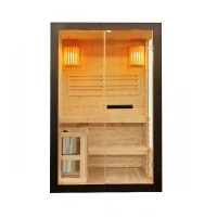 Финландска сауна PANORAMA BLACK, за двама Финландска сауна PANORAMA BLACK, за двама