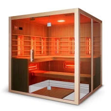 Комбинирана инфрачервена и финландска сауна “ECLIPSE Hemlock”, 204.3×200.8×205,5 см