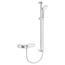 Термостатен смесител за душ с тръбно окачване GROHTHERM Smartcontrol, хром