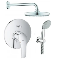 Душ комплект за вграждане 3 части GROHE EUROSMART, хром